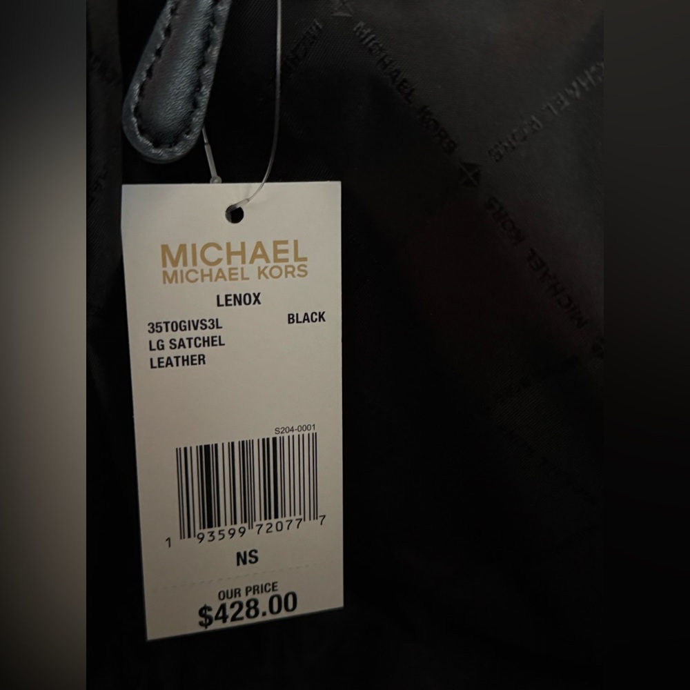 Michael Kors Lenox LG Satchel Shoulder Bag Black - Picture 10 of 14